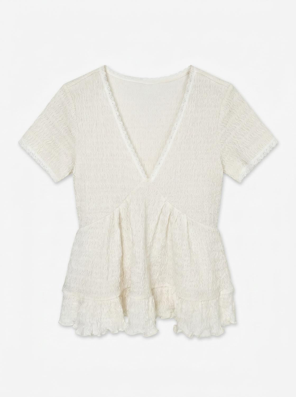 VMCARA Top - Whisper White - VERO MODA & VILA Bergvik